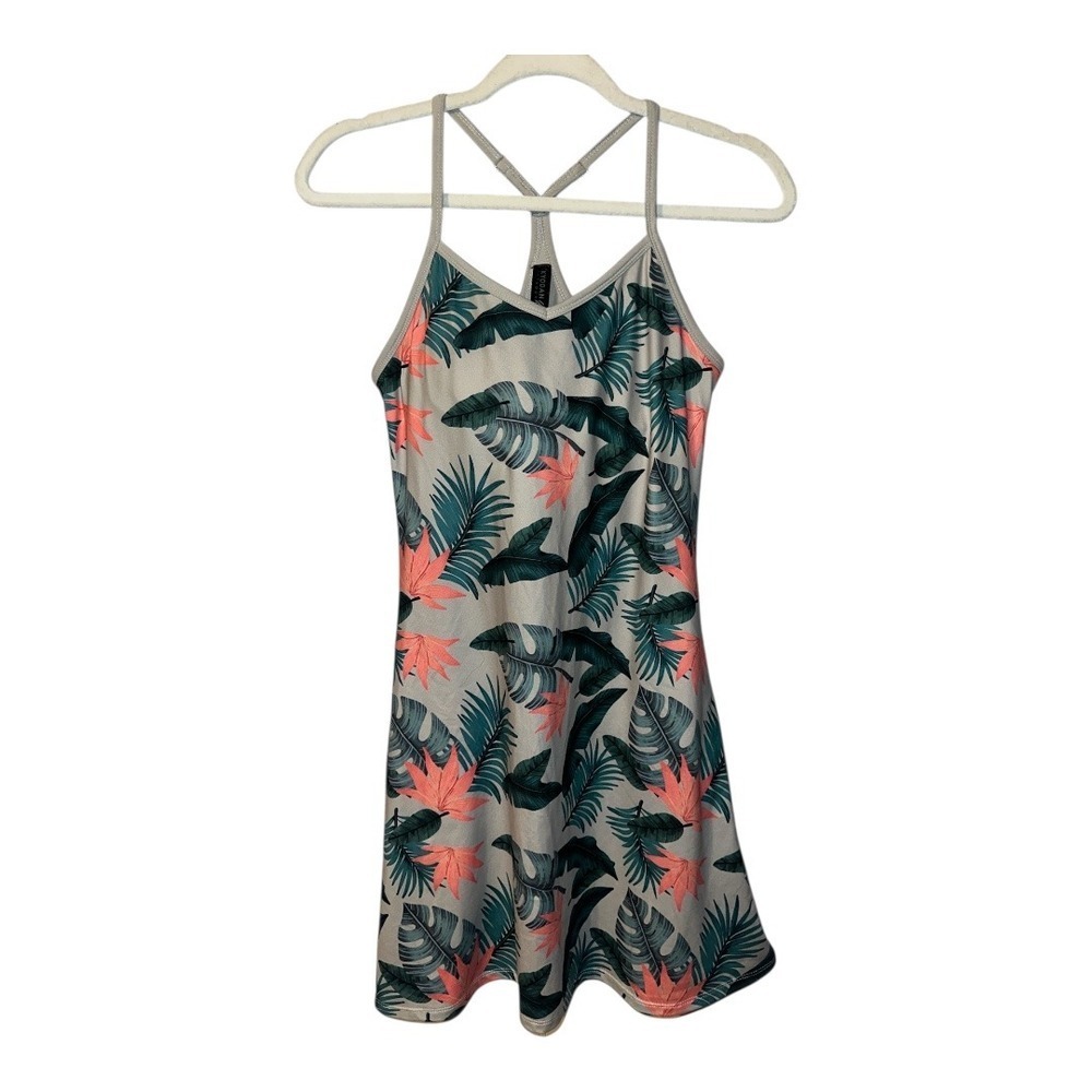 Kyodan Gray Tropical Print Athletic Dress, XS